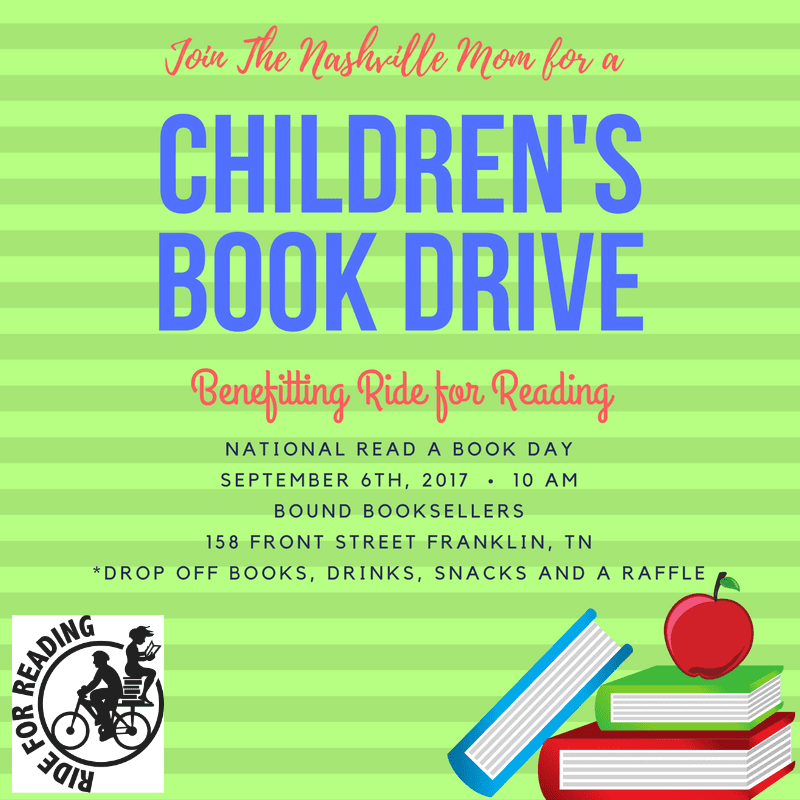 The Nashville Mom Book Drive Benefitting Ride for Reading
