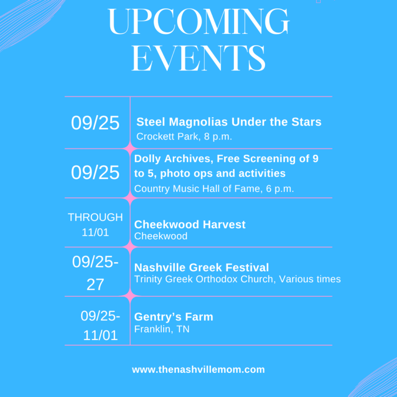 Nashville Weekend Happenings: Sept. 25-27
